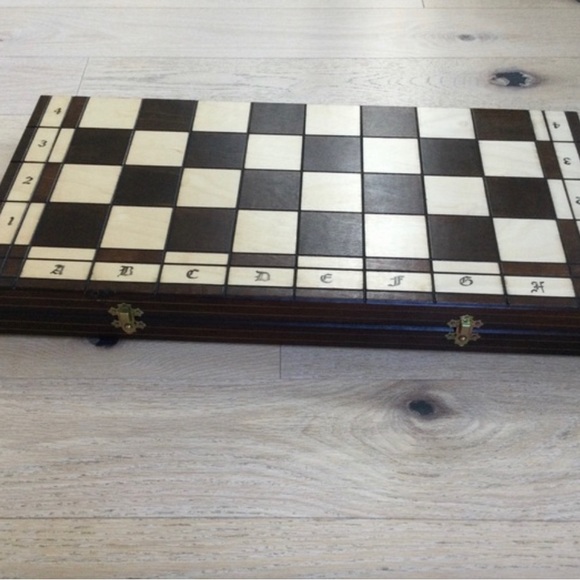 Wood Chess Set with Chess Board and Storage - Picture 3 of 6